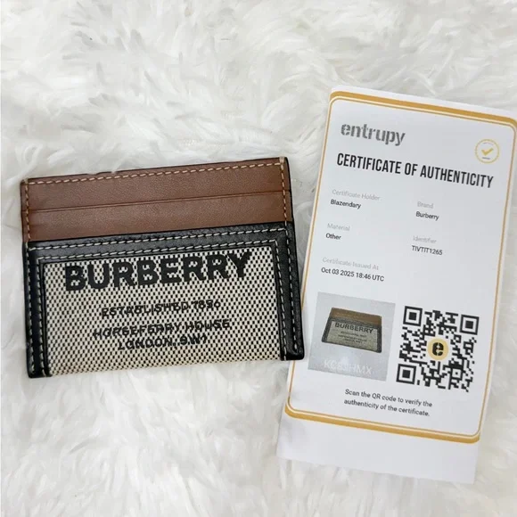 New UNISEX Burberry Horseferry Card Holder - Picture 1 of 10